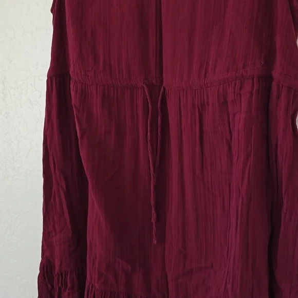 Red Time And Tru Gauze Dress Size 3x - Picture 2 of 3